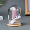 Adorno de Cubierta de Vidrio con Columna de Cristal Natural Transfronterizo, Cristal Rosa, Cristal Blanco, Prisma Hexagonal, Decoración de Regalo Creativo