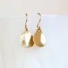 Pendientes de Moda Europeos y Americanos Transfronterizos con Forma de Lágrima Pendientes Martillados Joyería de Oreja con Forma de Gota Regalo Elegante y Sencillo para Amigos