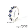 Anillo Abierto de Lujo Minimalista Ins de Nicho con Forma de Gota de Agua Cruzada Anillo de Hoja Francesa Dulce y Fresco para Mujer