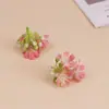 Flor artificial begônia cabeça de flor diy flor feita à mão cocar de flor grampo de cabelo decorativo floral simples fresco flor de seda cabeça de flor pequena