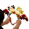 Faixa de cabelo de Halloween, lanterna de abóbora, bastão retorcido, kit de material DIY para crianças, adereços de festa, chapéu engraçado que brilha, acessórios de fantasia