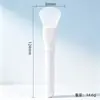 Brocha facial blanca, brocha pequeña en forma de abanico para mascarilla de lodo, brocha para crema facial, raspador de silicona, brocha facial de tamaño completo, hecha a medida desde la fábrica de origen
