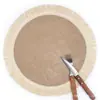 Jogo Americano de Jantar Ocidental Tapete de Mesa Linho Redondo Isolamento Térmico Anti-queimadura Estilo Nórdico ins Hotel Doméstico Feriado Base para Tigela