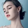 Tk Transmisión en Vivo Venta al por mayor Transfronteriza Pendientes de Flor de Plata de Ley S925 con Moissanita para Mujer, Pendientes de Lujo de Gama Alta, Aretes de Moda