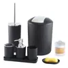 Set de tocador con cubierta corrugada estilo europeo transfronterizo electrochapada, frasco de hisopos de algodón de ocho piezas, set de baño para baño de hotel