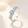 Canción de Amor del Océano Anillos de Pareja Abiertos Ajustables Lujo Ligero Exquisito Diseño de Nicho Sensación de Alta Gama Anillos de Par Versátil Nuevo Estilo