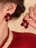 Brincos de Miçangas com Laço Vermelho para Outono e Inverno para Mulheres, Brincos de Alta Qualidade, Novos Brincos Vermelhos Estilo Chinês 2025