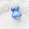 100 piezas/paquete acrílico chapado UV color AB cabeza de conejo cuentas sueltas conejito lindo pulsera DIY cuerda para el pelo joyería