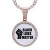 Collares Europeos y Americanos Grandes, Medianos y Pequeños Marco de Fotos Redondo para Recuerdos Medalla Color Sólido Colgante Joyería Hip-Hop Collar