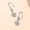 Aretes de botón de plata esterlina 925 de trébol para mujer, aretes largos de alta calidad, aretes de nuevo estilo 2020, aretes, regalo de Año Nuevo