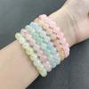 Cuentas de imitación de jade de vidrio de 8 mm Halo cuentas redondas de dos colores pulsera antigua hecha a mano para bricolaje collar cuentas sueltas accesorios de joyería