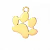 Promoção Quente Charme de Patinha em Aço Inoxidável Animal Gato Cachorro Pingente Artesanal DIY Colar Pulseira Fabricação de Joias Atacado