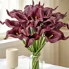 Mini Lírios Calla Artificiais de PU Flores Artificiais Transfronteiriças Buquê de Noiva Decoração de Casa Plantas Artificiais Adereços para Fotografia