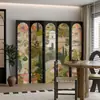 Biombo estilo chino para sala de estar, dormitorio y entrada; Pared plegable móvil; Pintura de Paisaje de Oficina; Biombo Estilo Antiguo