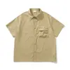 Roupa Masculina Beijie 2026 Verão Novo Estilo Camisa de Manga Curta com Bolso Tridimensional para Homens, Camisa Fina Respirável Solta para Uso Externo