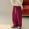 Loja de Algodão Ano Novo Roupas Infantis Masculinas Outono Estilo Coreano 2026 Novo Versátil Casual Calça de Moletom Color-Block