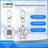 Venda Direta de Fábrica Chaveiro de Metal Epóxi Pet Anti-Perda Borda de Metal Chaveiro RFID Logo Personalizado