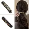 2026 Nuevo Pasador para el Cabello de Acetato Sintético con Estampado de Leopardo Pinza Recta de Resorte para Mujer Simple de Gama Alta Pinza para Moño en la Parte Trasera de la Cabeza Cola de Caballo