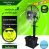Ventilador de spray industrial umidificando o ventilador de piso de remoção de poeira comercial Ventilador de atomização de alta potência de agitação da cabeça Ventilador de resfriamento de água