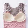 Ropa interior térmica extra grande para mujer, chaleco cálido, top con terciopelo extra, adelgazante, encaje, chaleco básico