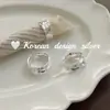 Anillo de Plata de Ley S925 de Doble Capa con Superficie Cóncava Irregular, Apilable y Versátil, Joyería de Gama Alta Coreana de Personalidad de Nicho que Mejora la Personalidad