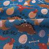 Em estoque fio de poliéster e algodão tingido em peça jacquard dinossauro de desenho animado roupa feminina bagagem travesseiro travesseiro tecido para jaqueta