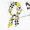 Bolsa de alça decorativa versátil estilo coreano para primavera e verão lenço de seda fita estreita fina cinto de fita lenço de fita para mulheres