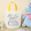 Bolsa de pintura não tecida com preenchimento de cor, material de bolsa de arte para pintura feita à mão, faça você mesmo para crianças