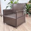 Sofá de Ratán para Exterior Patio Combinación para Exterior Ocio Villa Balcón Mesa Larga para Exterior Muebles para Tres Personas Impermeable Protector Solar