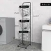 Cesta de lavandería de lujo ligero para el hogar, cesta de lavandería para baño, estilo ins, cesta de almacenamiento para baño, estante de almacenamiento, hierro japonés