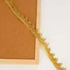 Ventas Directas de Fábrica, Suministro en Stock de Adorno de Encaje con Lentejuelas de Flor Pequeña de Hilo Dorado y Plateado de 3 cm para Accesorios de Ceremonia Budista