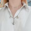 Collar de amor de celebridades de Internet, personalizado, sencillo, en plata de ley s925, Dongdaemun, Corea del Sur, 2020