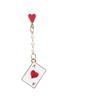 [Colección Roja] Pendientes rojos cálidos de moda estilo coreano simples versátiles pendientes largos de bola de pelo tela cristal