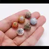 Tapa de Cuenta Hueca de Metal de Latón al por Mayor de Fábrica, Suministros para Hacer Joyería con Cuentas DIY, Cuenta Espaciadora Colgante de Flor
