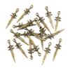 Colgante de espada mini con arma de simulación, 29 x 9 mm, para teléfono móvil, accesorios de joyería de aleación, 2 colores