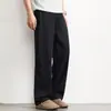 Pantalones de Lino Tencel para Hombre Verano Delgados 2026 Sueltos Rectos Casuales Pantalones Versátiles de Moda para Hombres Bajos