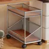 Prateleira de armazenamento sob a mesa com rodas, carrinho pequeno móvel, multicamadas, grande capacidade, para uso doméstico, estante para livros e bolsas de sala de aula para estudantes