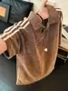 Camisa Polo Klein Azul con Patrón de Escamas de Dragón, Cuello Camisero, para Hombre, Verano, Delgada, Transpirable, Estilo Americano, Hombro Normal, Tres Rayas, Manga Corta