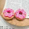 Juguete de Comida de Simulación Rosquilla Pegamento de Crema Accesorios Piezas de Resina Zuecos DIY Pinzas para el Cabello Hechas a Mano Adornos para el Cabello Llaveros