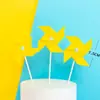 Pacote com 10 Decorações de Bolo Estrela Lua Bola de Pelo Nuvem Inserção Balão Arco-Íris Decoração de Mesa de Sobremesa de Aniversário
