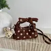 Bolso de Mano de Estilo Coreano Nuevo Otoño 2026, Diseño de Lunares de Nicho para Mujer, Bolso Cruzado de Moda Tendencia, Bolso Simple de Hombro Tipo Dumpling