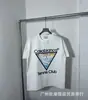 Camiseta Roja de Verano de Manga Corta con Logo Blanco de Casablanca, Marca de Moda Tendencia, Cuello Redondo, Estampado Minimalista, Redondo, Niche Casa