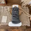 Cubrezapatos Estilo Ballet para Mujer, Otoño e Invierno, Calcetines Blancos con Lazo en la Pantorrilla, Calcetines JK Japoneses, Calentadores de Piernas Cálidos, Calcetines Holgados de Moda