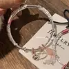 Pulsera Floral para Mujer, Popular Pulsera de Plata Ajustable Kt Cat Mariposa, Moderna y Versátil, Pulsera para Mejor Amiga Pareja