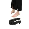 Chanclas estilo francés 2026 verano nuevas sandalias estilo hada para uso exterior, chanclas sencillas de tacón alto