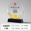 Reunión anual de la empresa de empleados destacados medallas premios adornos de recuerdo de temporada de graduación trofeos de cristal nuevos y creativos regalos