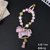 Coleção Original de Luxo Leve Brilhante Diamante Cristal Laço Cordão para Celular Pingente de Franja Chaveiro Charme para Bolsa