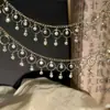Cadena de borla estilo antiguo DIY con pedrería, materiales para hacer borlas de pasador Hanfu, collar hecho a mano, pulsera y cadena a juego.