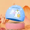 Gorro de Natación Impermeable de Silicona para Niños, Lindo y Profesional para Niños y Niñas, Gorro de Natación Cómodo y que no Aprieta, Gorro con Protección para los Oídos para Bebés con Cabello Largo