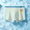 Roupa íntima de malha de seda gelada para meninos, shorts boxer estampados finos e respiráveis de verão para crianças mais velhas, shorts boxer para estudantes, Exportação